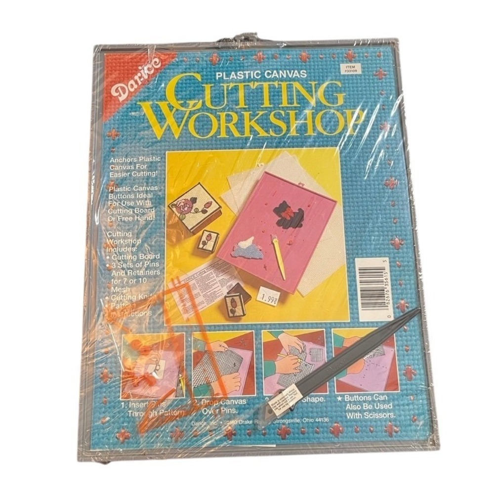 Darice Plastic Canvas Cutting Workshop Kit 33109‎ Vintage New Sealed Craft Tool